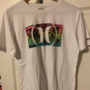 Hurley Multicolor Logo White Tee